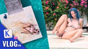 Mademoiselle requires XXXL strap-on to induce vaginal orgasm&#x1F4A6; - Bali pool sultry French vlog