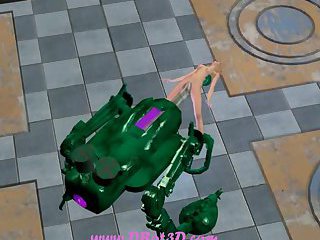 Blond with tentacle machine