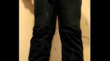 Peeing My Tight Blue Jeans