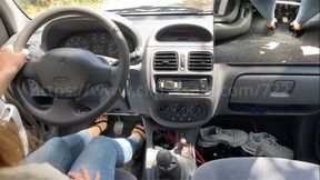 Lou drives with 4 differents shoes - PIP shoulder