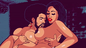 Sexy thick Ebony Moriah bounces her big butt on a bbc - Ai re rendered cartoon