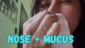 Nose fetish + mucus