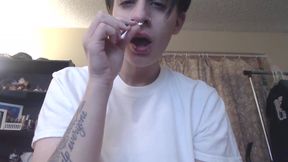 POV degrading sneezing in your face slave