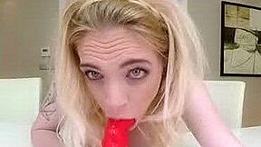 Carly Rae Summers - Trimmed Pussy Meets Pink Dildo