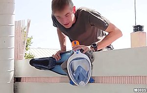 Horny teen gets analyzed by a hung stud