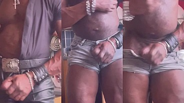 Leather BBC Edging Session Leads to Cum Unloading