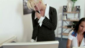 big tit whores laura lion and diana gold get rammed full of cock in the office