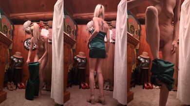 Dress Up N Down In Green Satin Dress N Heels