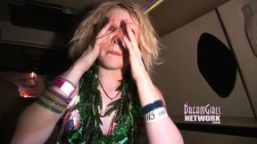 Spring break coed gets tired playing with her pussy