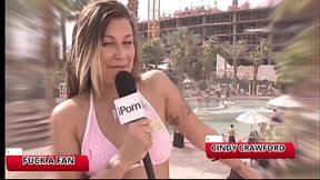 Busty Cindy Crawford Drains Joe'_s Massive Cock at Porn Convention!