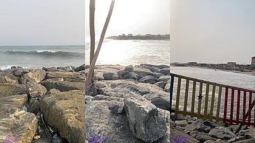 African whore flashes pussy at a beach site (voyeurs art ep2)