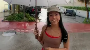 Legal-age Abella Anderson on the bus