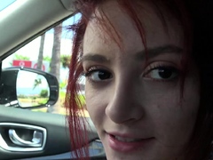 Hitch hiking teen outdoor public fuck in this hd video