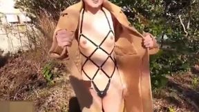 Young Japanese Beauty's Explicit Car Masturbation, Blowjob Outdoors with Erotic Cosplay