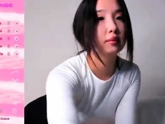 Asian Sweet Teen black sock masturbation