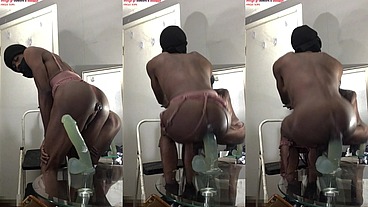 *MEMBERS ONLY* Ass Monkey's Ass lips - Gaysex Bottom Bitch Recieves Deep Anal sex In Panties - Angle 5/6
