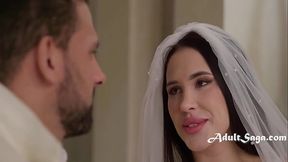 Horny Bride Caught Fucking In Church - Petite bride gets caught having