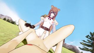 Hero Shield: Futa Raphtalia Deepthroat and Nail - Taker POINT OF VIEW