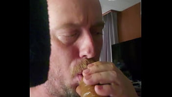 Bbc dildo blowjob practice