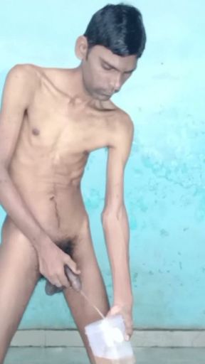 Rajesh Playboy 993 Two Pissing in the Jar Golden Striptease Nude Foreskin Cock   Clip 2