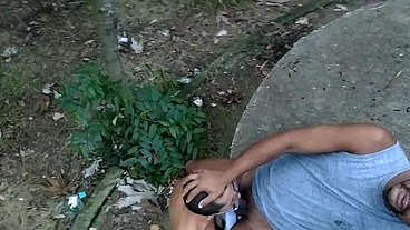 Fui na trilha e soquei meti rola no carinha que tava lá