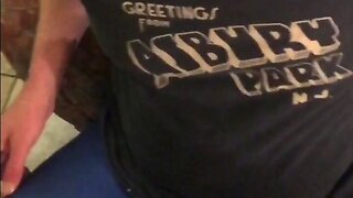 White teenager massaging bbc with his lungs