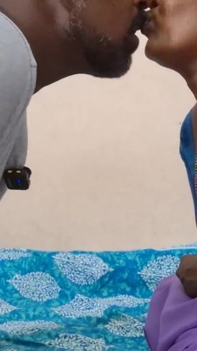 Emotional moment from "Hot Desi Tamil aunty loves sports and seduces Neighbour boy to fuck her"