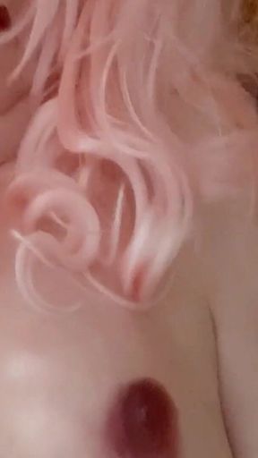 Transfurbitch Shows Tits, Cock and Ass in Soft Bluefox-fur