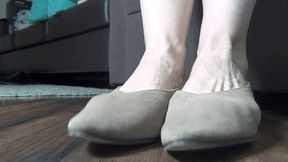 I wiggle my toes in new pointed suede flats 2 V