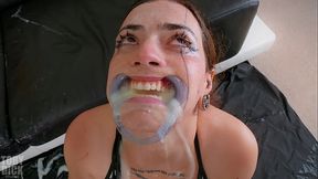 ANAL SPEW RECYCLING Malafalda is mouth spread for SEVERE THROATFUCK! Degraded and used HARD