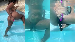 je me gode dans la piscine et utilise mes sextoy sous l’eau . j’ai tout ...