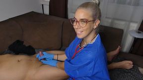 Oiled Latex Glove Handjob
