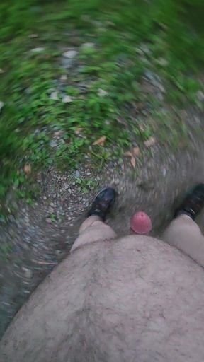 Solo fun in public nude the entire time.