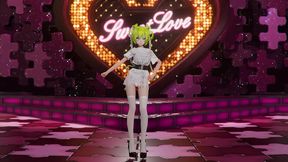 hatsune miku shake it hentai vocaloid undressing dance tatto white socks mmd 3d blonde hair