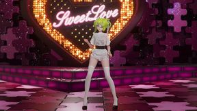 hatsune miku shake it hentai vocaloid undressing dance tatto white socks mmd 3d blonde hair