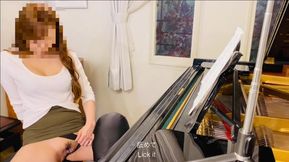 Piano Performance with a Playful Twist: Teasing in Heels from a Unique Angle