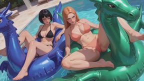 Inflatables Stories #15B: Poolside Dragon Breath and Barefoot Tease (Animated)