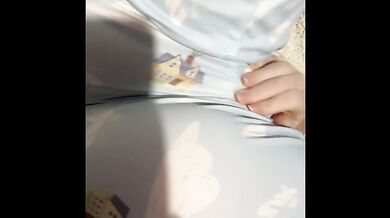 Cute girl can’t hold her pee any longer and squirts all over her dildo