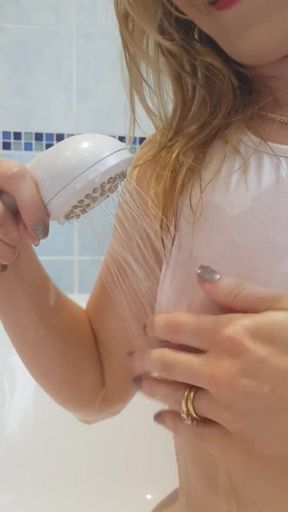 Shower with Tiny Vest