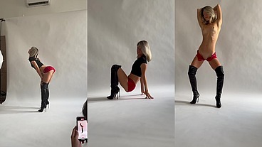 Solo in Sexy High leather boots