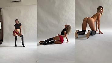 Solo in Sexy High leather boots