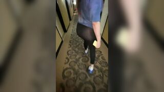 Flashing my Butt into hotel hallway