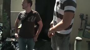 Guys fucking and sucking in public place