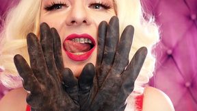 asmr video: rubber gloves. hear amazing sounds and relax! christmas mood! arya grander -sfw