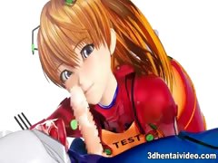 Hot Asuka hentai creampie video