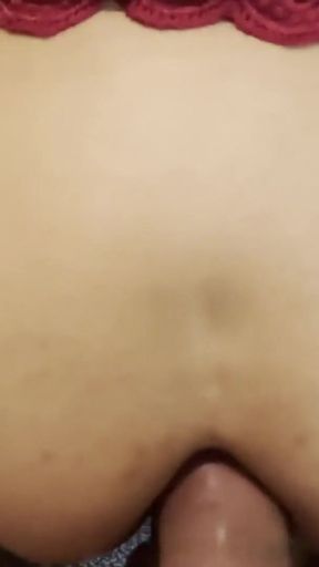 My first double penetration. Anal dildo with a big dick in my ass   Clip 1