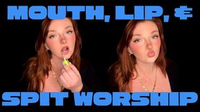 Mouth, Lip, and Spit Worship - Saliva Fetish Goddess Lipgloss Lips Tongue Face Captivating Eyes Eye Contact Verbal Humiliation