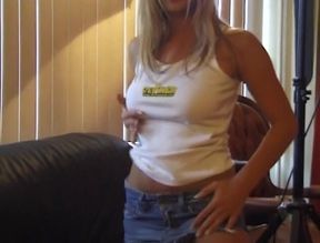 Hot babe in erotic scene
