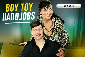 Granny Inna White’s boy toy Handjob