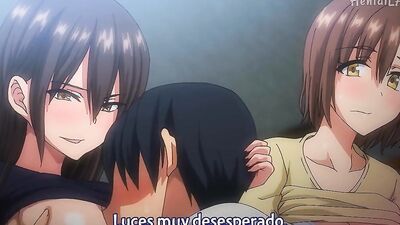Watch this cartoon threesome with big tits as she sucks, fucks, and takes a cumshot in Hentai Hit